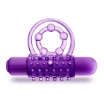 Double vibrační erekční kroužek - fialový